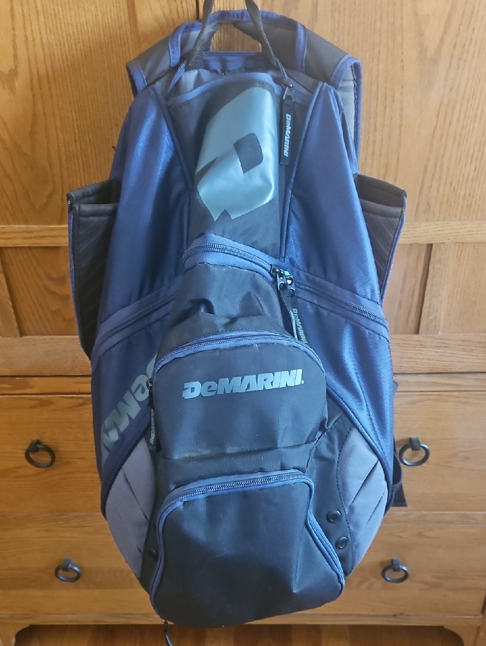 DeMarini Navy and Black Baseball Backpack
